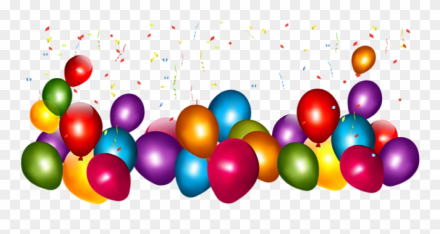 Free Png Download Transparent Colorful Balloons With - Balloons And Confetti Png Clipart
