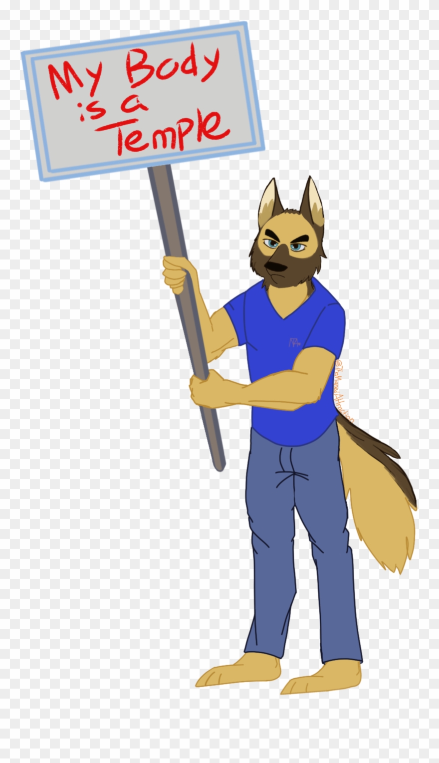 My Body Is A Temple - Cartoon Clipart