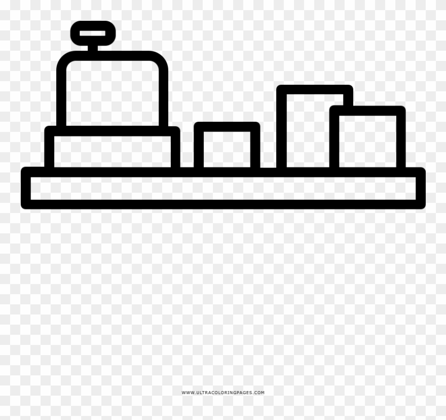 Cash Register Coloring Page - Transparent Twin Tower Clipart - Png Download