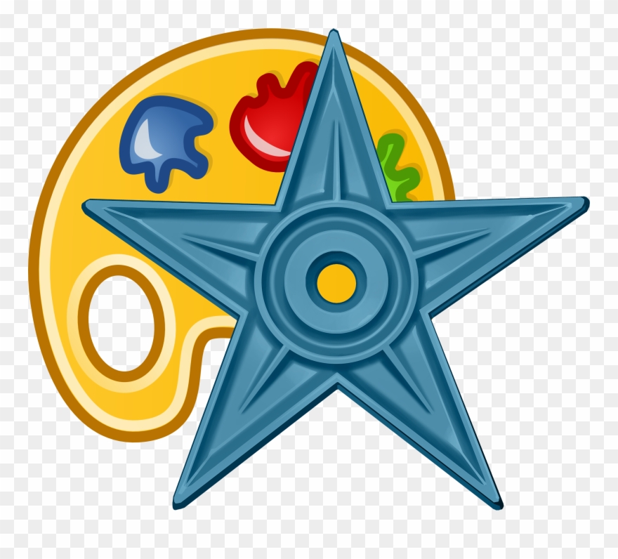 Artistic Barnstar V2 - Lgbt Star Clipart