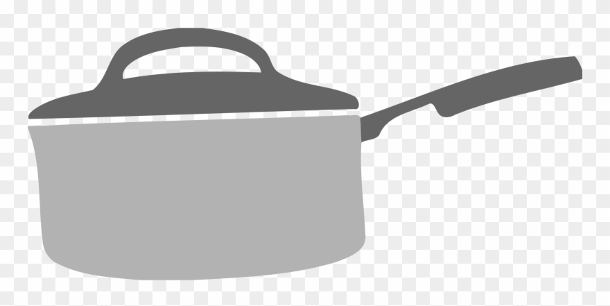 Big Image - Saucepans Clipart Black And White - Png Download