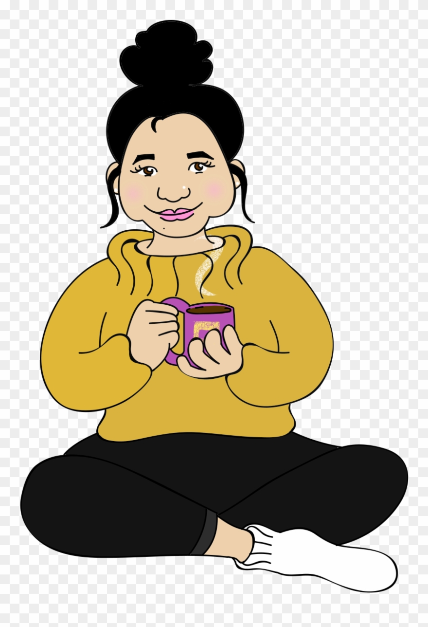 As An Artist She Prefers Working Traditionally Rather - Sitting Clipart