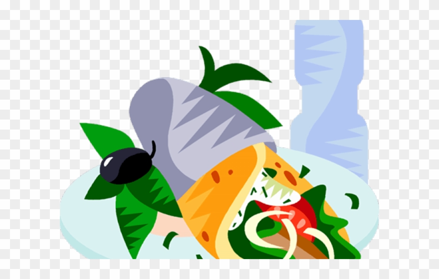 Gyro Cliparts - Food And Water Clip Art - Png Download