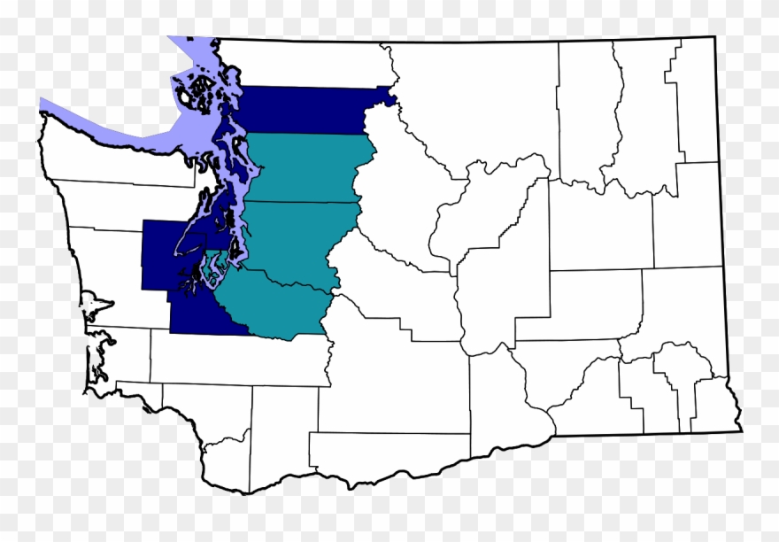Seattle Metropolitan Area - Washington State Bho Map Clipart