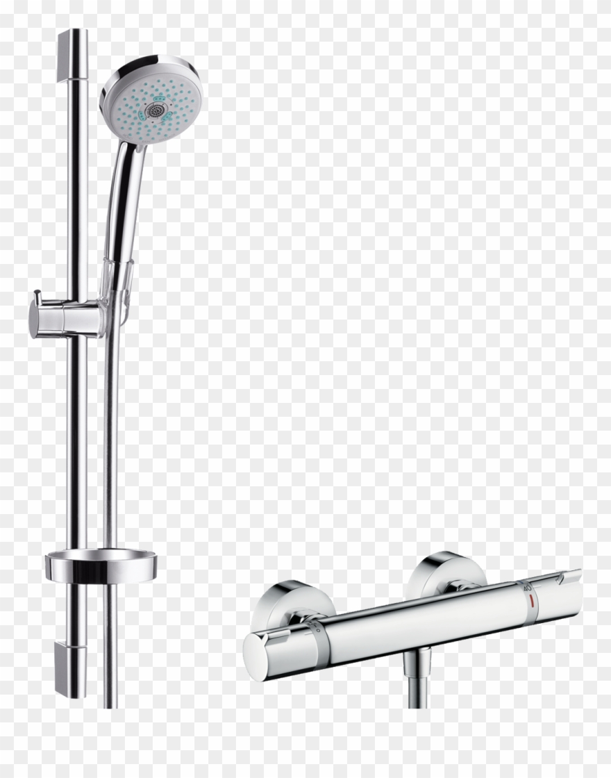 Shower System For Exposed Installation Multi With Ecostat - Hansgrohe Croma 100 Vario Clipart