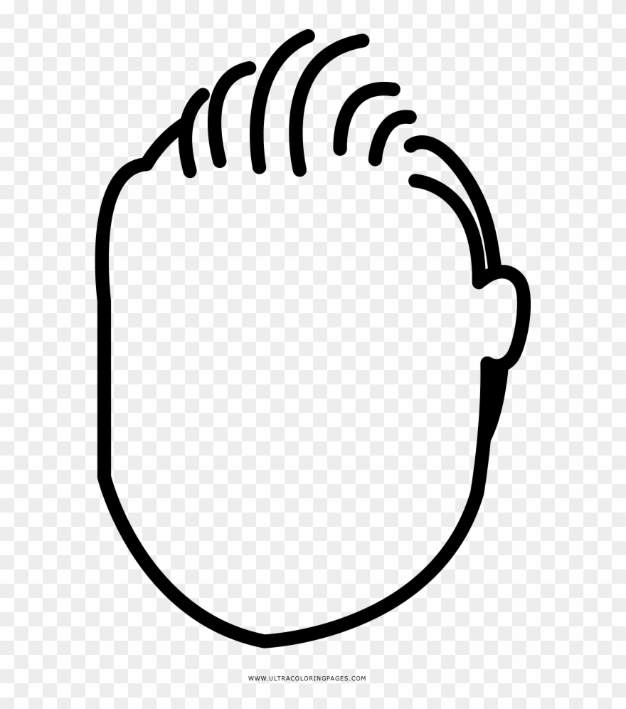 Cool Up In The Front Hair Coloring Page Clipart