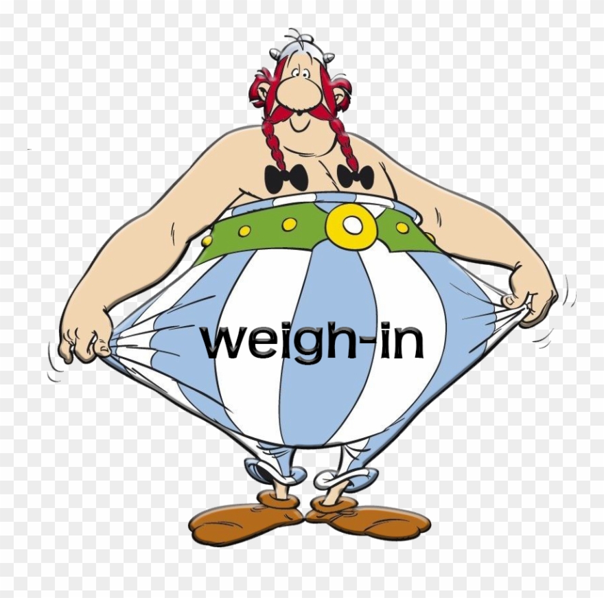 Obelix Weigh In Button - Obelix Cartoon Clipart