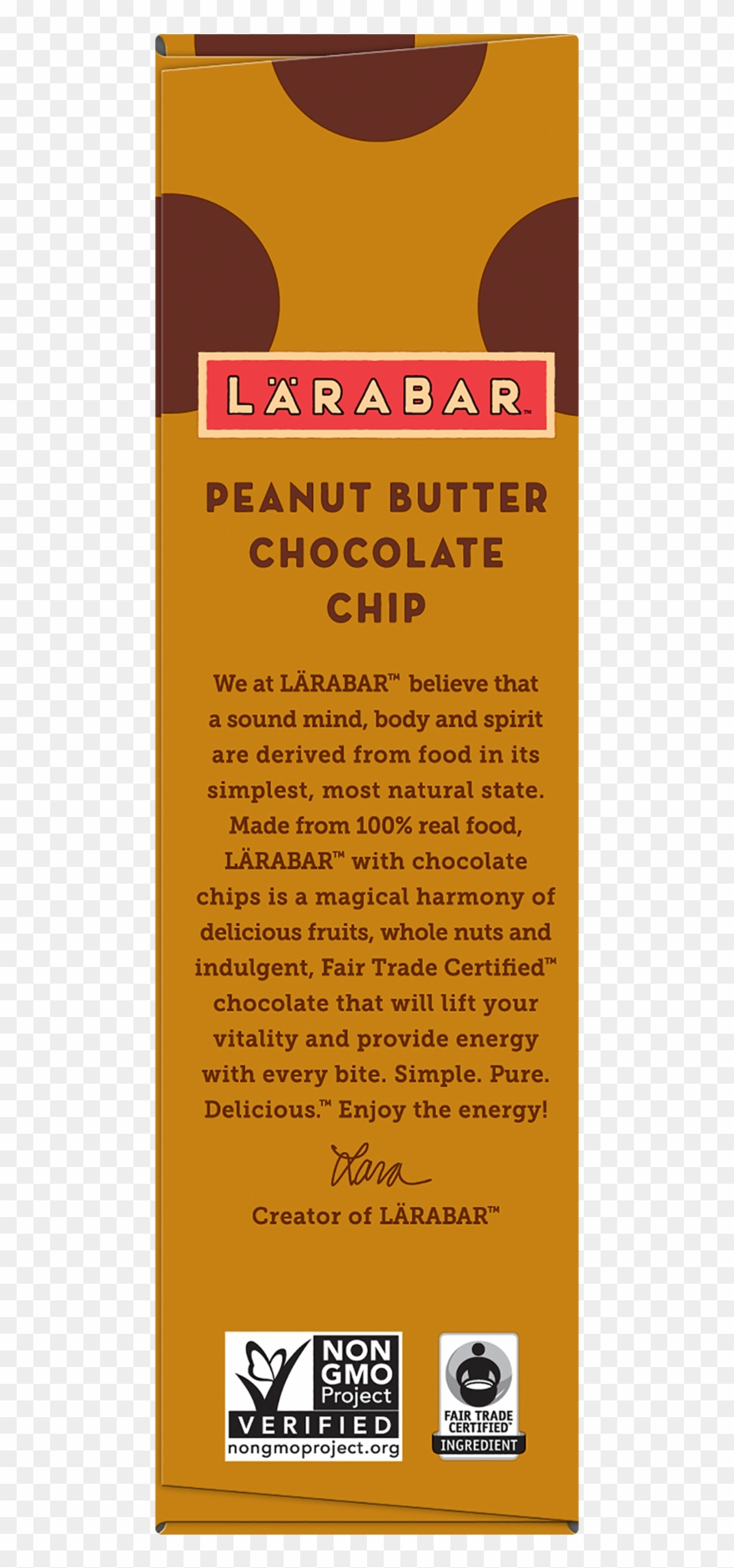 Larabar Gluten Free Bar Peanut Butter Chocolate Chip - Fuzzy Navel Clipart