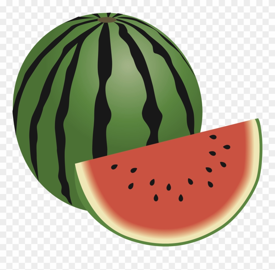 Clipart - Watermelon - 無料 イラスト スイカ - Png Download