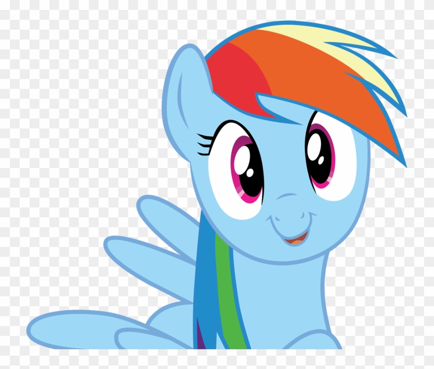Rainbow Dash Cute Face Vector By Br-david - Cute My Little Pony Rainbow Dash Clipart