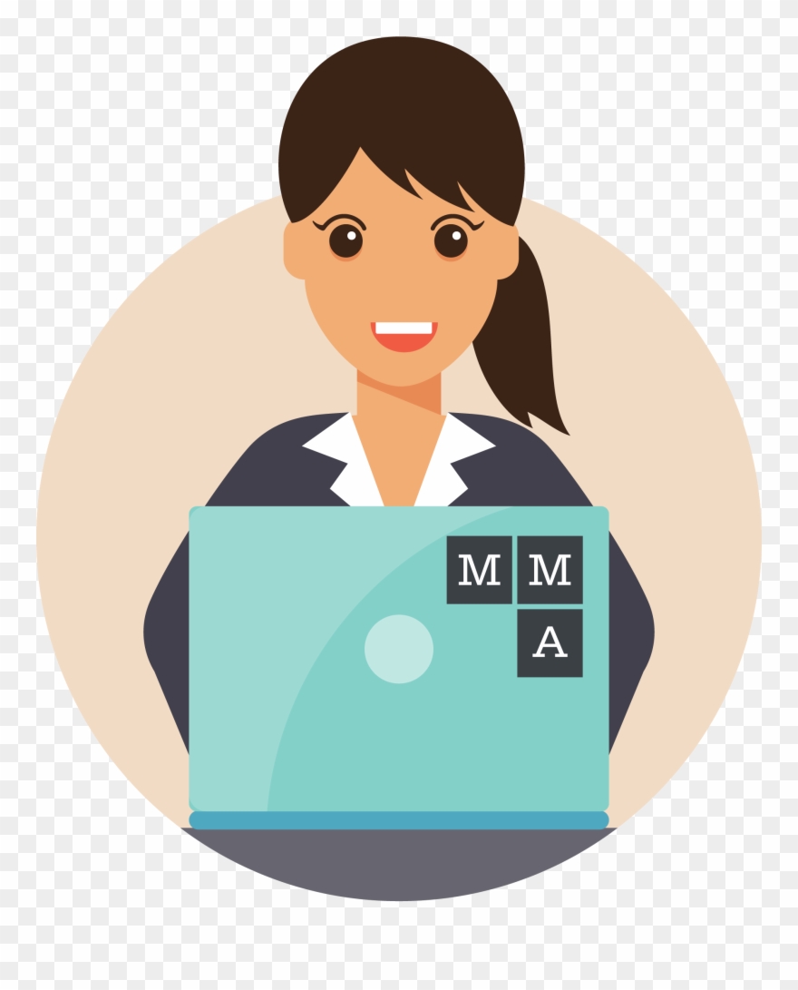 Freelancer Girl Cartoon Clipart