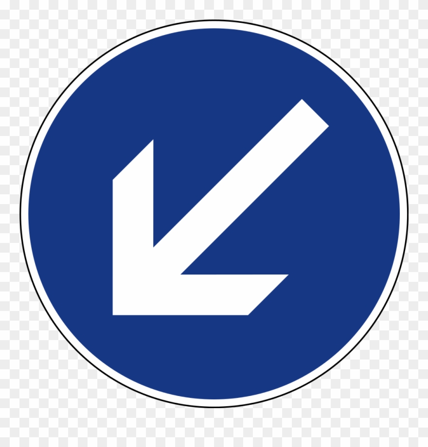 File Slovenia Road Sign Ii 47 1 Svg Wikimedia Commons - Keep Left Road Sign Clipart