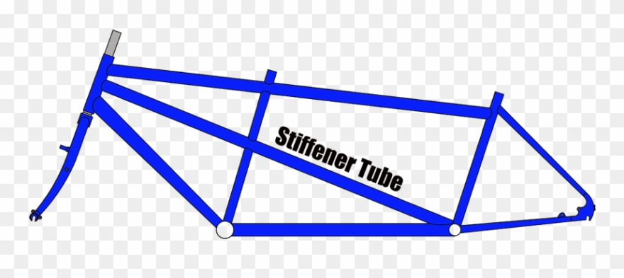 Tandem Bike Frame With Double Miter Stiffener Tube - Colorfulness Clipart