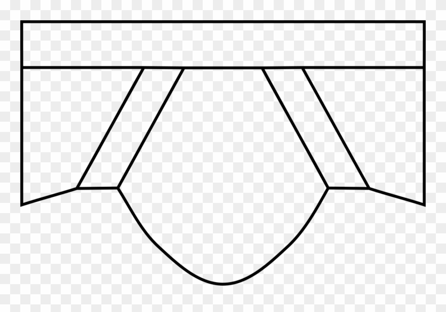 Male Underwear Boxers Hollow Connected - Line Art Clipart