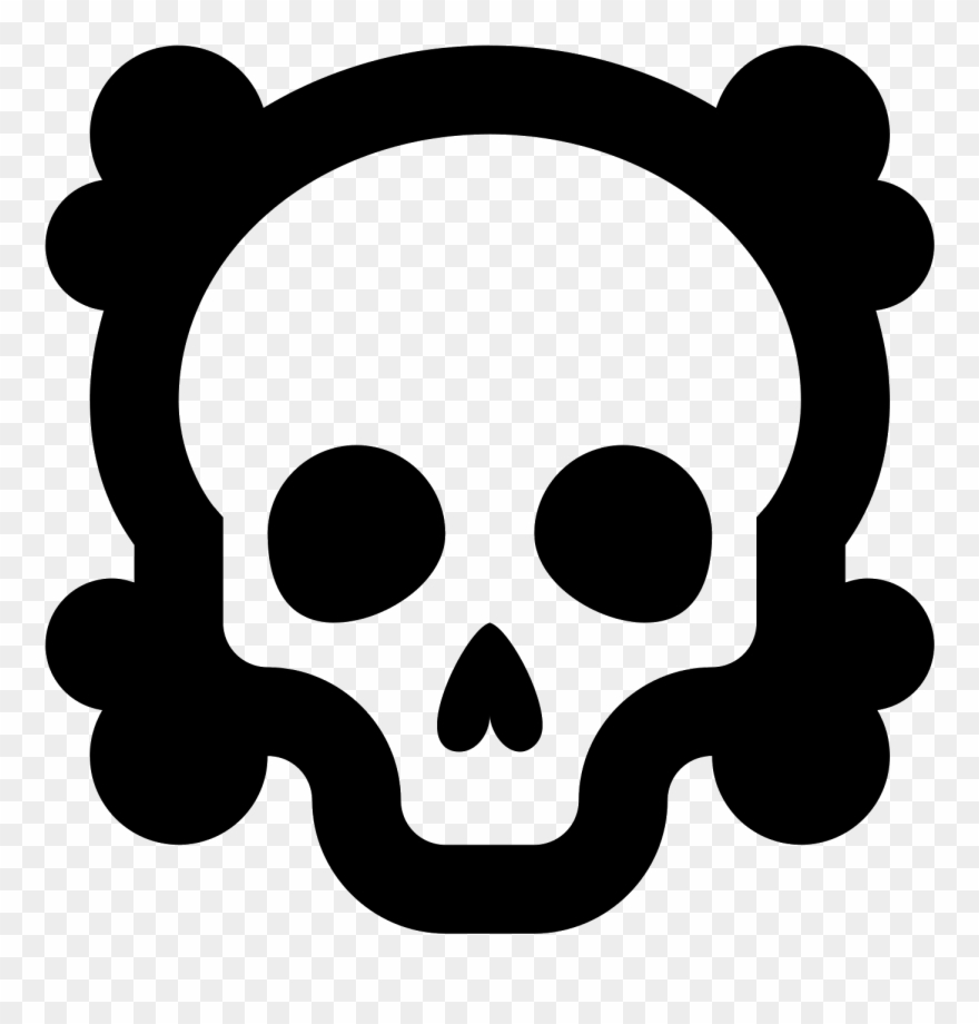 Poison Icon In Material Style - Skull Clipart
