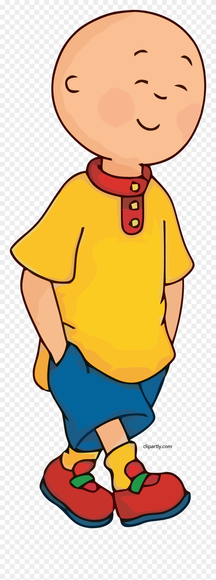 Caillou Happy Clipart Png - Caillou With Hair Transparent Png