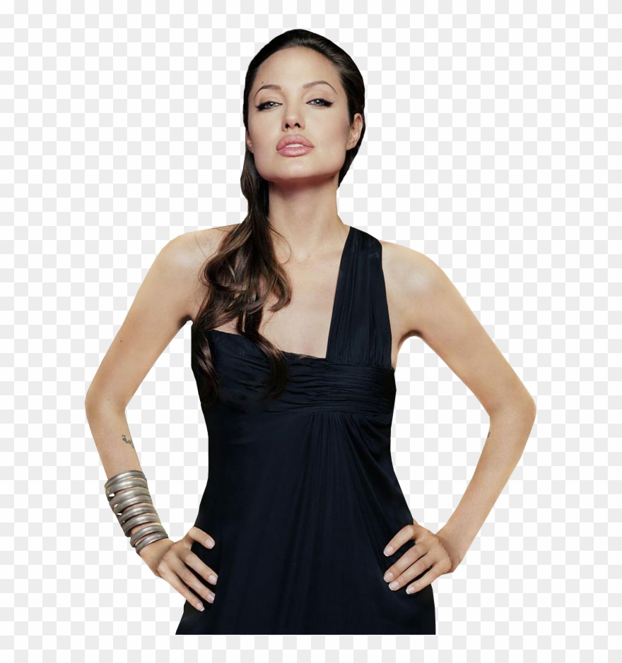Angelina Jolie Png - Angelina Jolie In Black Dress Clipart