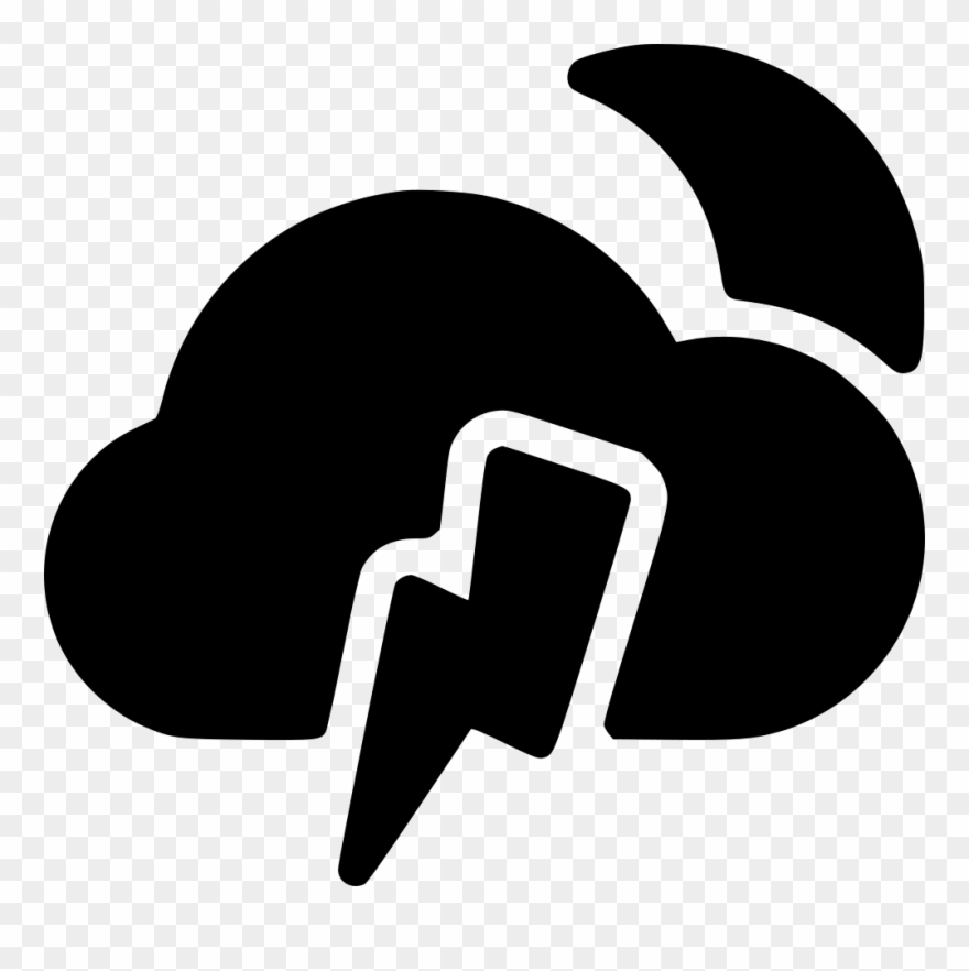 Thunder Storm Night Comments Clipart