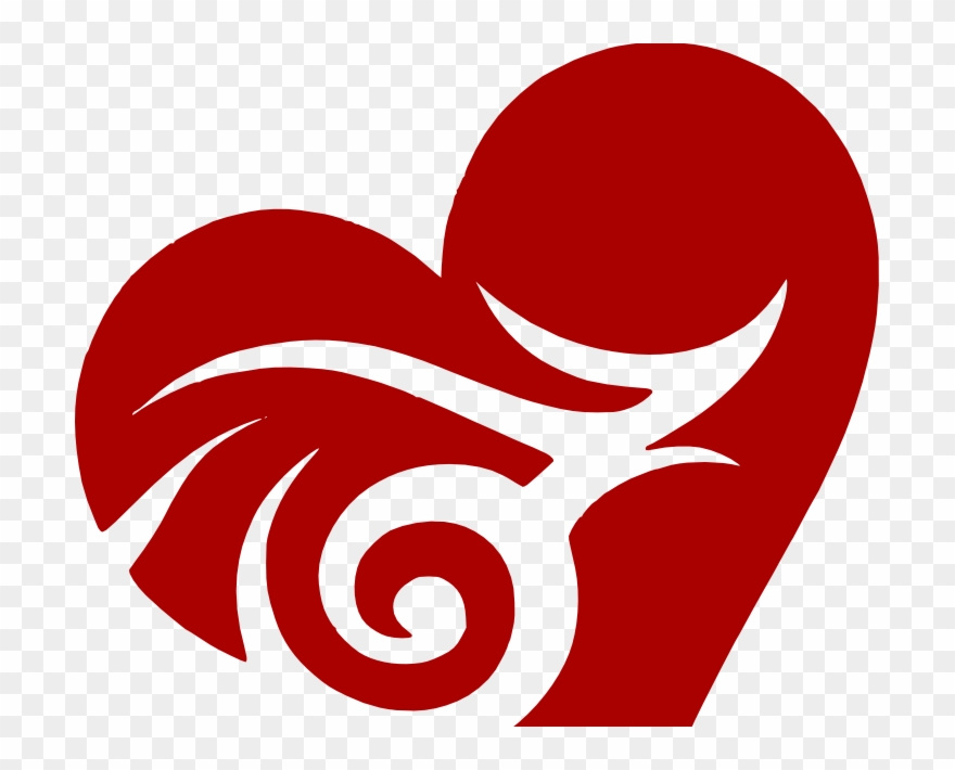 Heart With Swirls - Paper Clipart