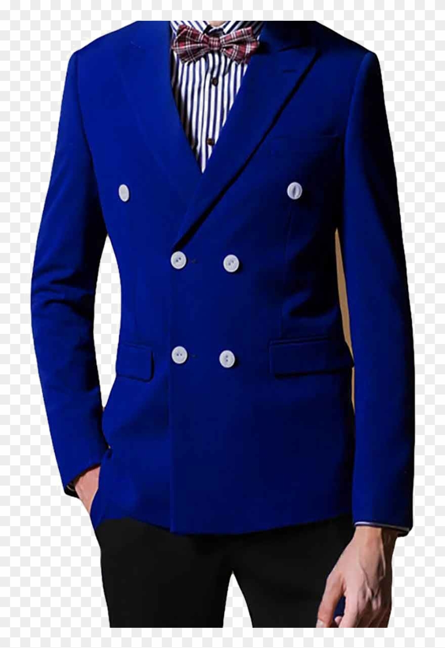 Royal Blue Coat Mens Clipart