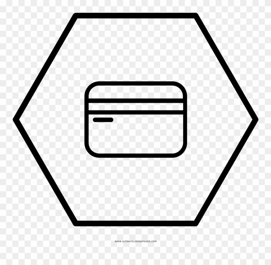 Credit Card Coloring Page - Coloring Book Clipart