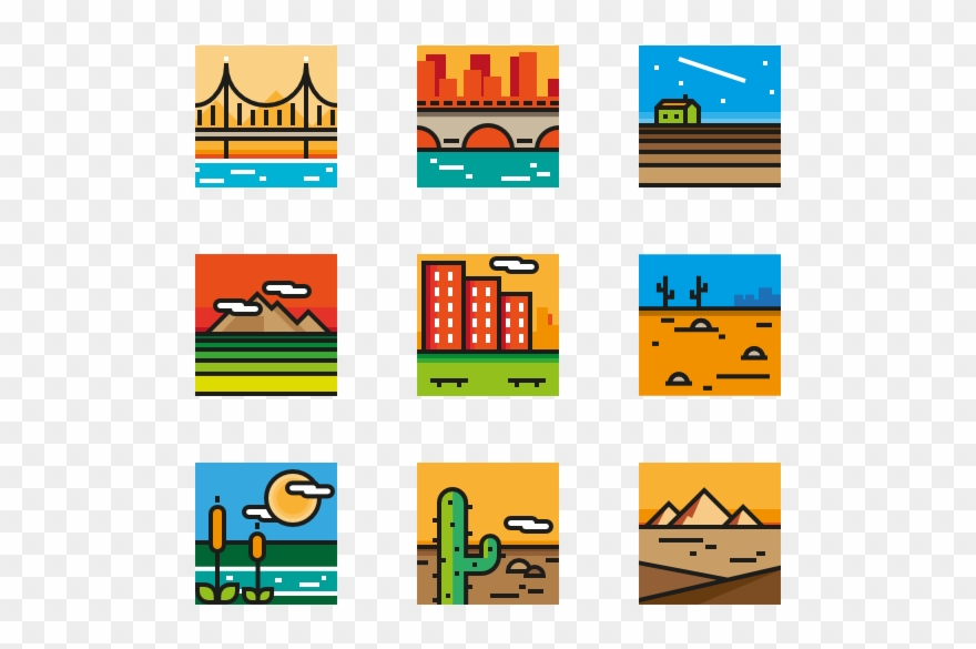 Landscapes Color Clipart