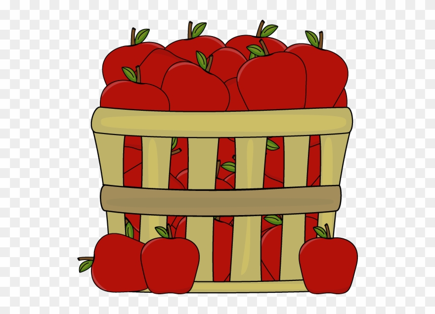 Clipart Of Few, Apple And Baskets - Basket Of Apples Clipart - Png Download