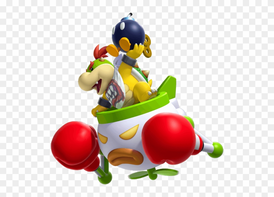 Flying Across The Screen, Holding A Bomba - Super Mario Bros U Bowser Jr Clipart