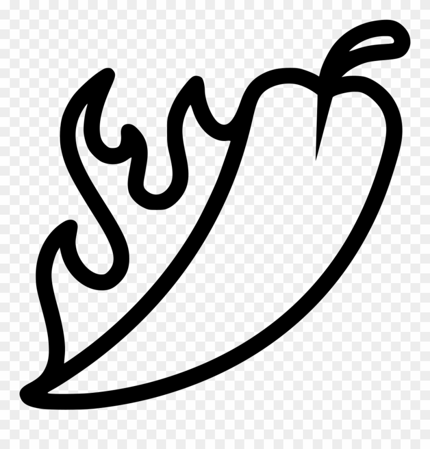 Png File Svg - Hot Pepper Black And White Clipart