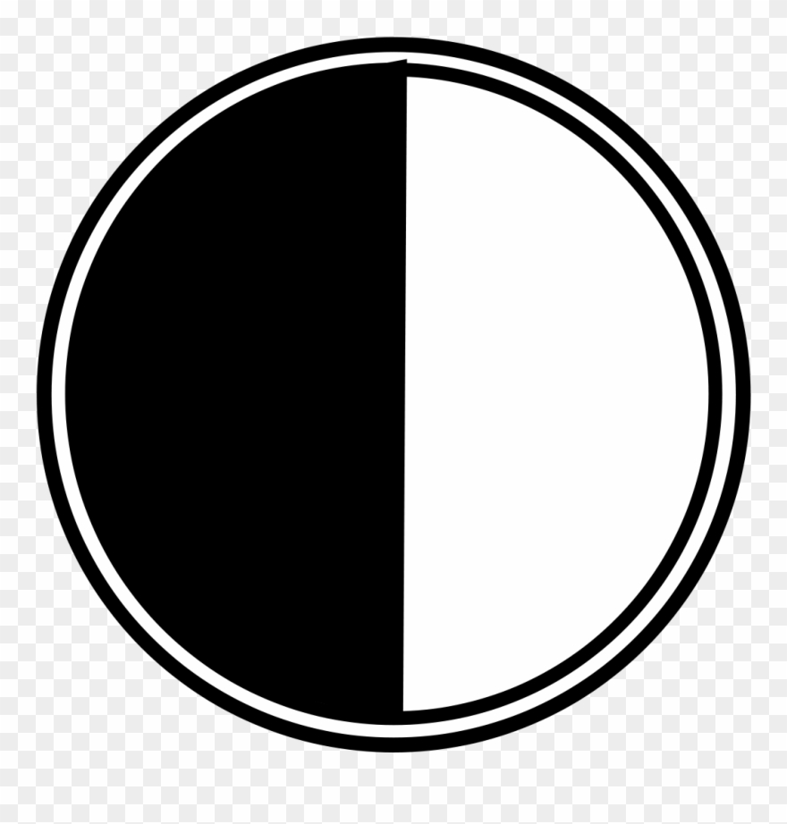 Open - First Quarter Moon Icon Clipart