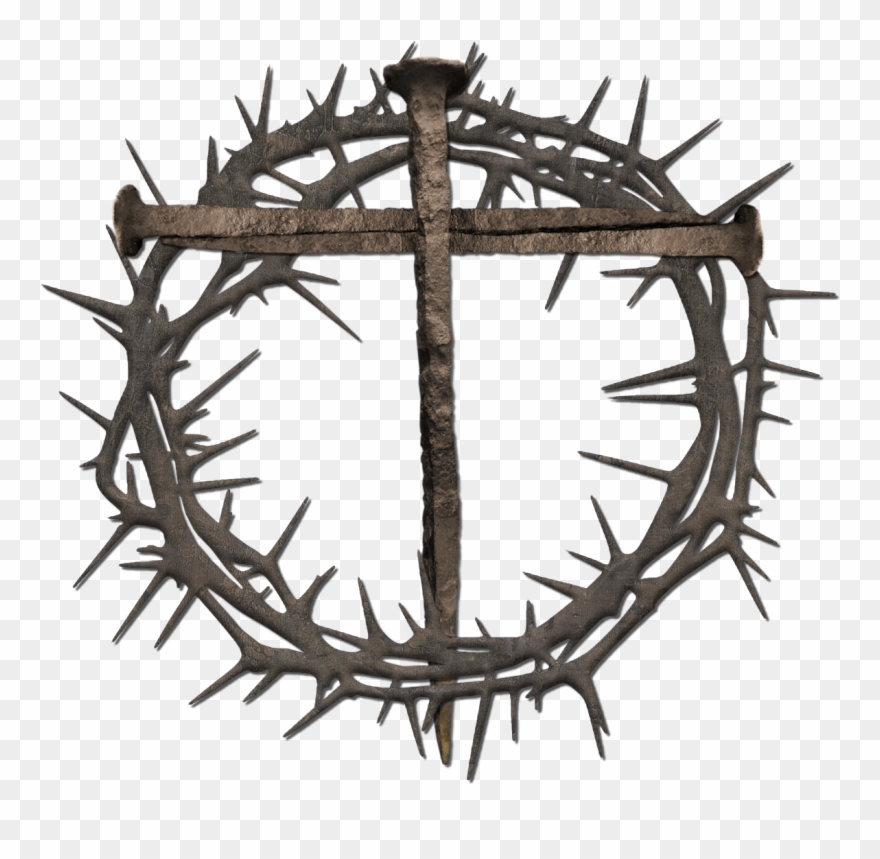 Clip Art Transparent Library Crown With Iron Cross - Jesus Crown Of Thorns Png