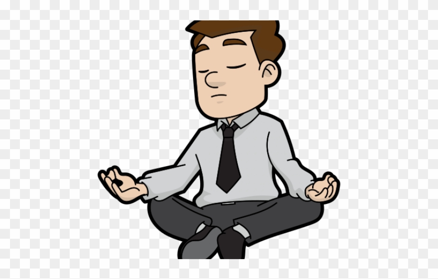 Zen Clipart Spirituality - Meditating Cartoon - Png Download
