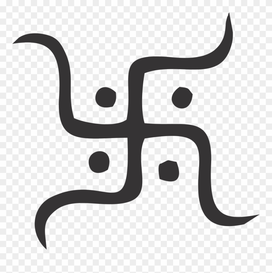 Swastik For Wedding Card Printing - Indian Wedding Elements Vector Clipart