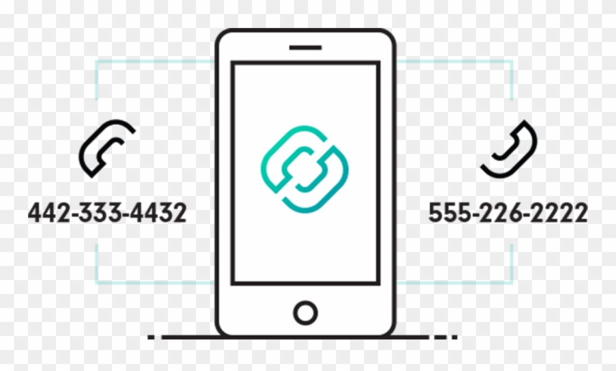 Texting From An Additional Line On Your Phone - Smartphone Clipart