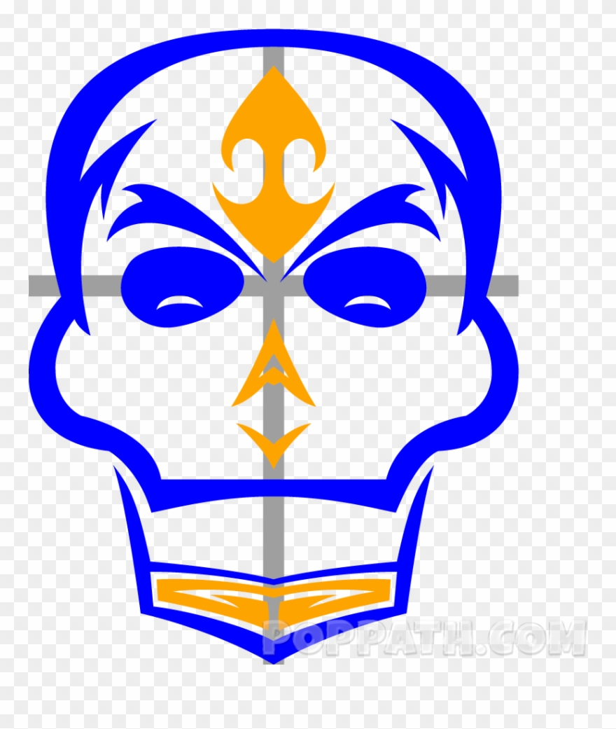 How To Draw A Skull Tribal Tattoo Pop Path Clipart
