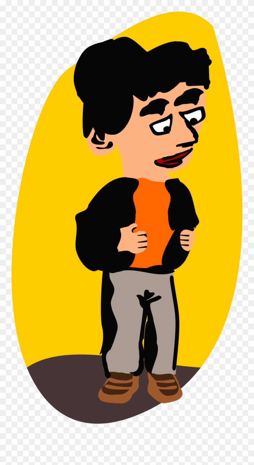 This Free Icons Png Design Of Hasitating Man Clipart