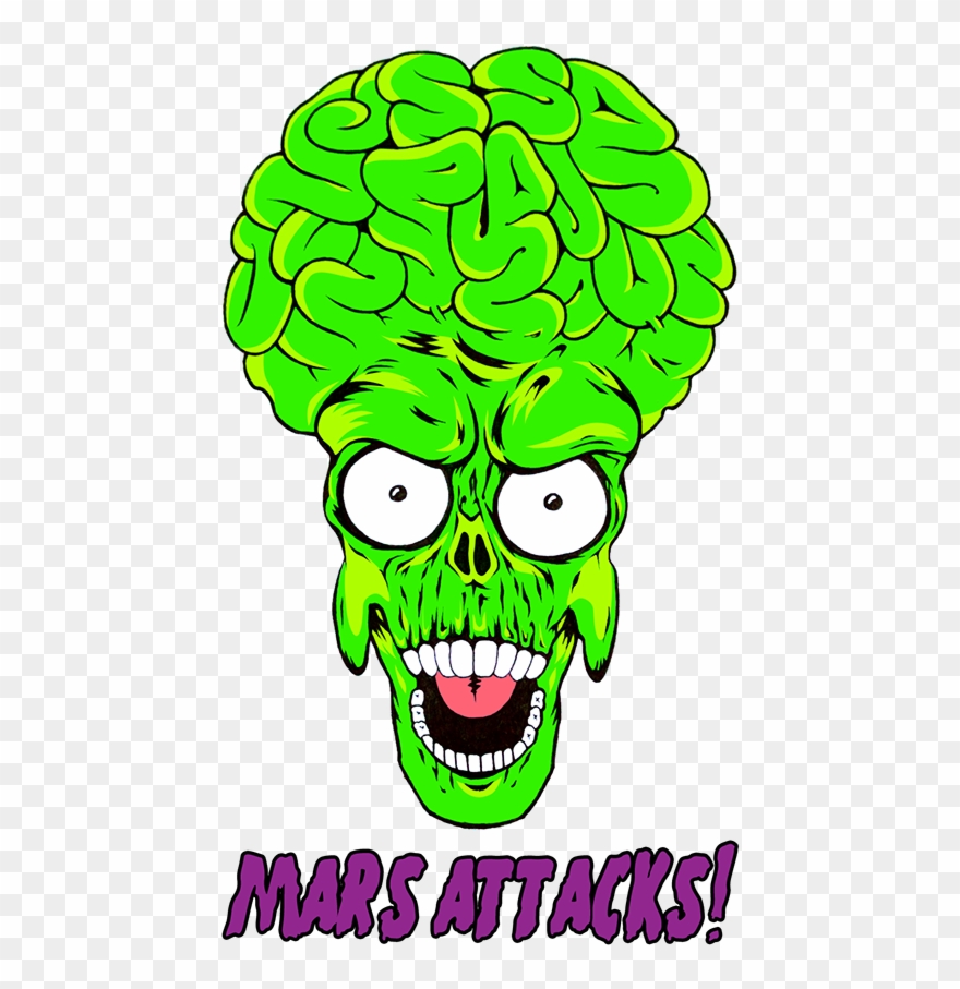 Save To Collection - Mars Attacks Alien Drawing Clipart