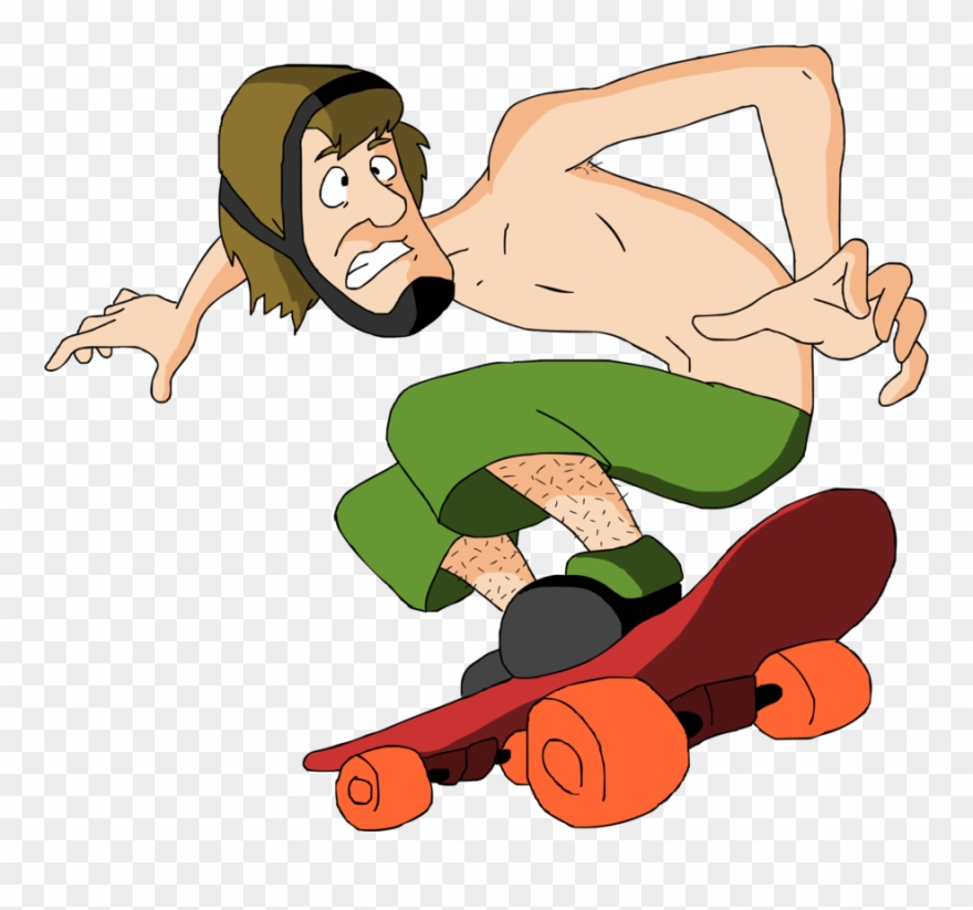 Shaggy Scooby Doo Skate Clipart