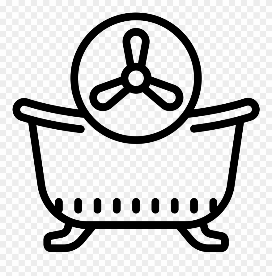 Bath Fan Icon Free Download Png And Vector - Bathtub Clipart
