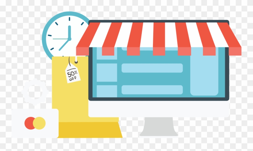 Png To Vector Online - Online Shopping Vector Png Clipart