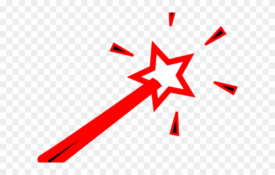 Carriage Clipart Princess Wands - Witch Wand Black And White - Png Download