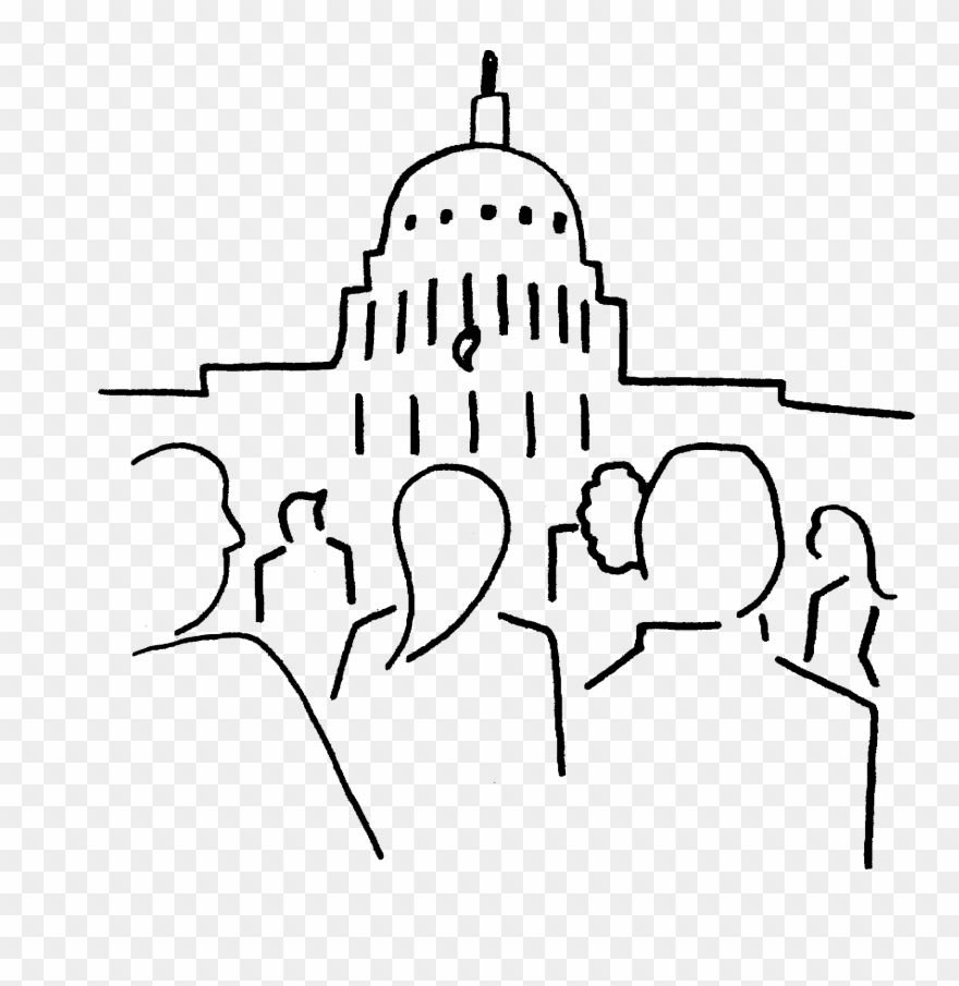Students Lobby For Mu At D - Drawing Clipart