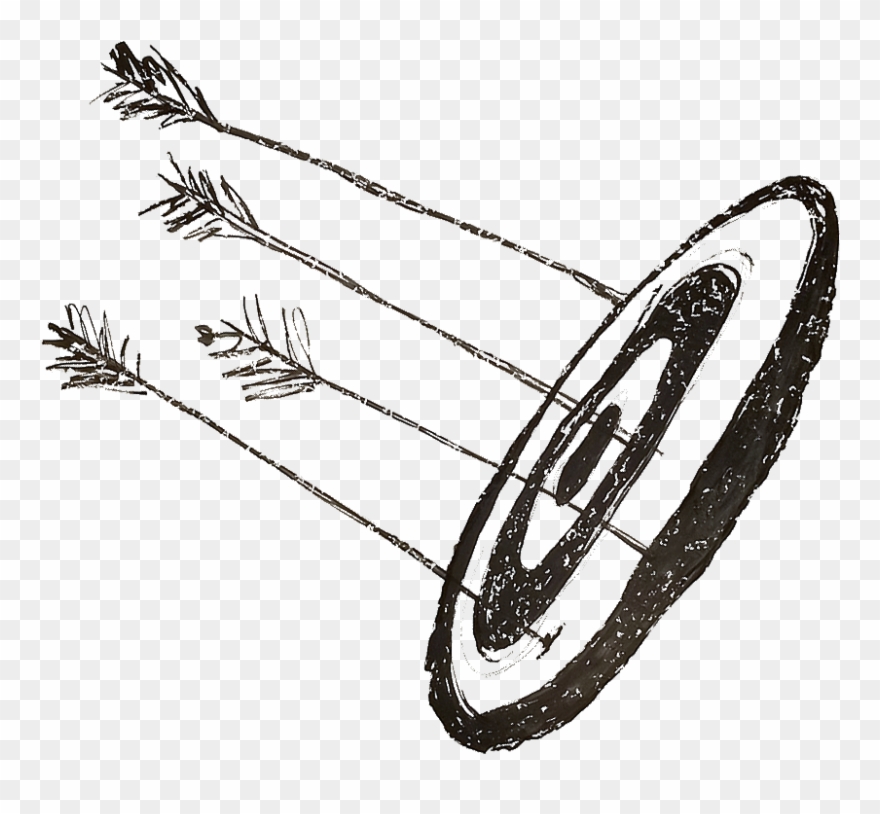 Jp Marketing Hand-drawn Bull's Eye - Line Art Clipart