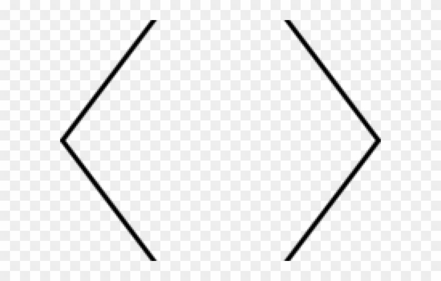 Diamond Clipart Vector - Line Art - Png Download