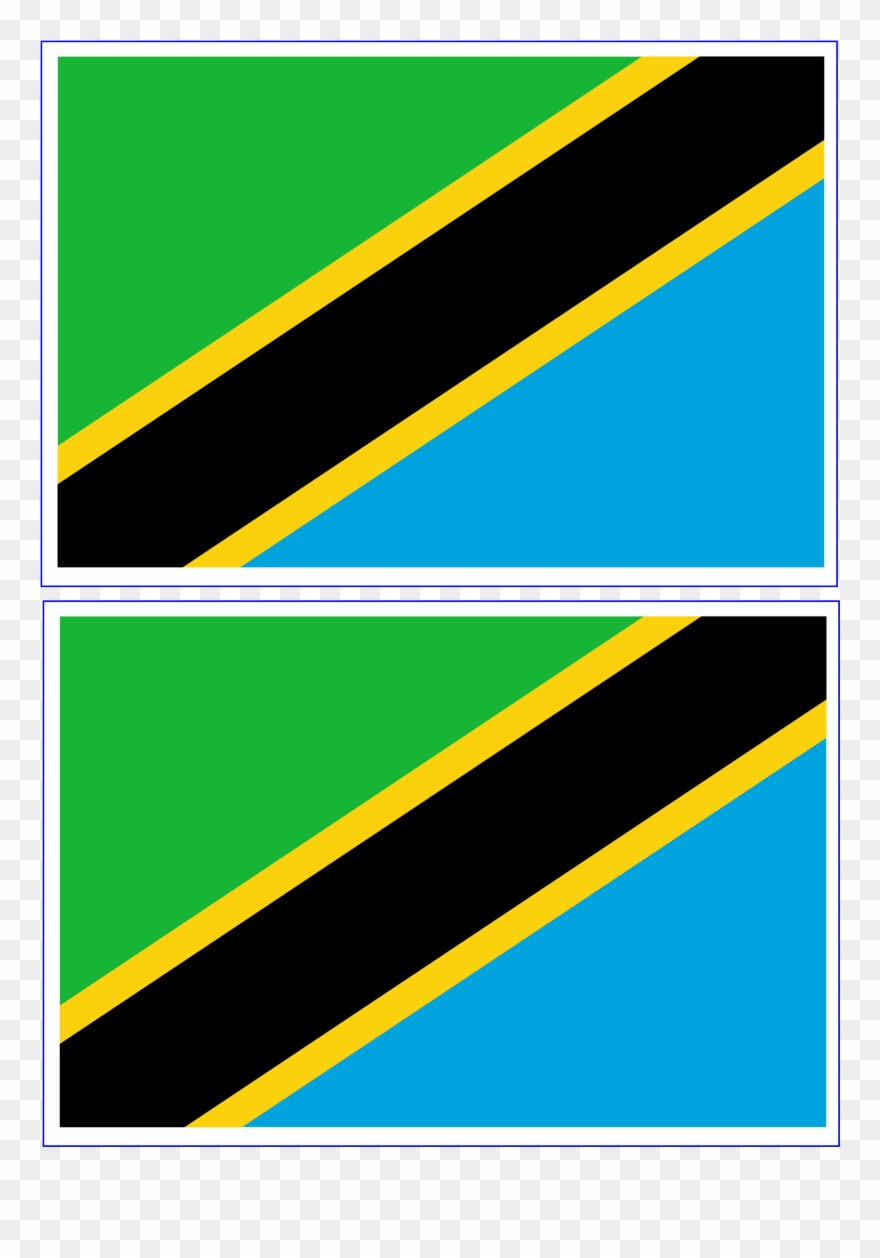 Tanzania Flag Template - Tanzania Bandiera Jpg Clipart