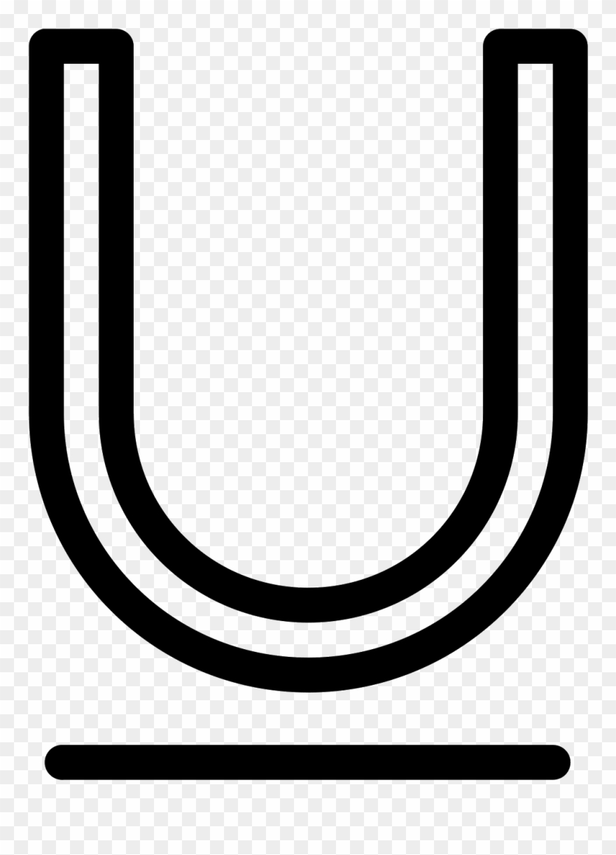 The Icon "underline" Consists Of The Outline Of A Capitalized Clipart