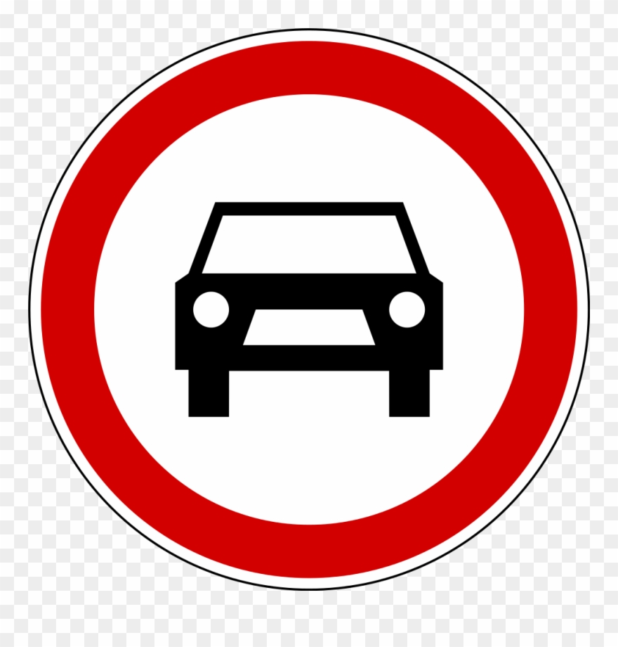 Slovenia Road Sign Ii-5 - Prepoved Vožnje Motornega Vozila Clipart