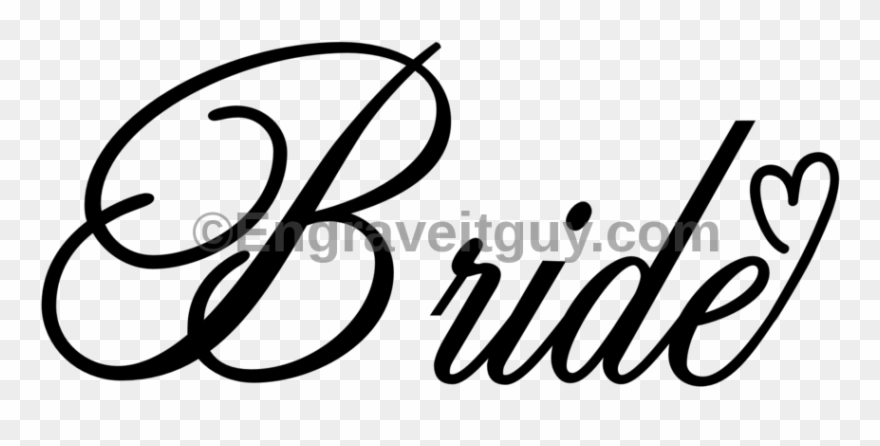 Bride Heart - Calligraphy Clipart
