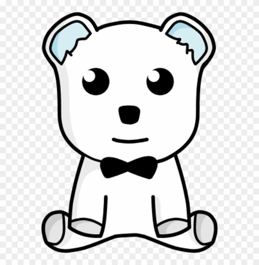 Teddy Bear Sitting - สี ขาว การ์ตูน Png Clipart