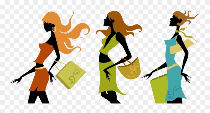 Ladies Fashion Accessories - Girls Shopping Clipart